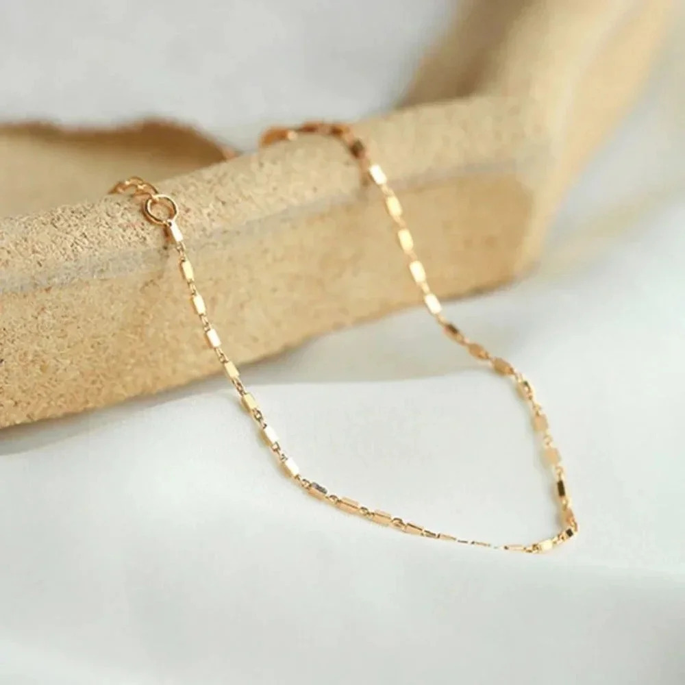 925 Sterling Silver Minimalist Thin Bar Bracelet Dainty Delicate Bracelet
